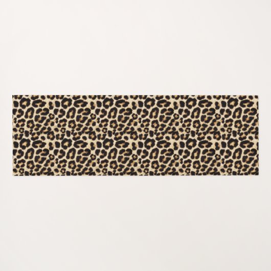 Beauful Fake Fur | Leopard Faux Fur Yogamat (Achterkant (horizontaal))