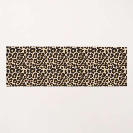 Beauful Fake Fur | Leopard Faux Fur Yogamat (Voorkant (horizontaal))
