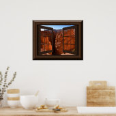 Beauful Fake Window Uitzicht Bryce Canyon Utah Poster (Keuken)