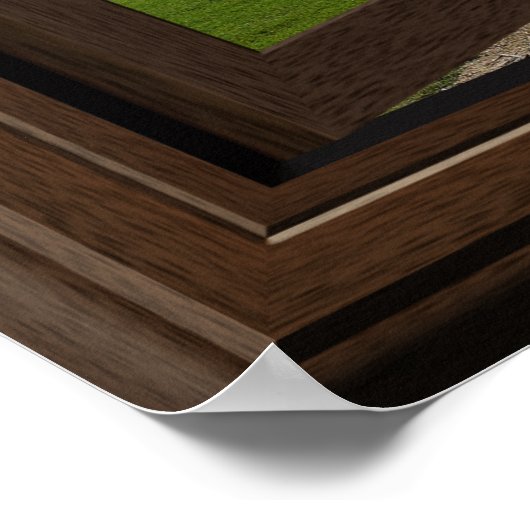 Beauful Fake Window Uitzicht Golf Course Poster (Hoek)