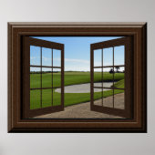 Beauful Fake Window Uitzicht Golf Course Poster (Voorkant)