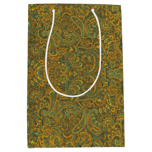 Beauful Fall Colors Paisley Medium Cadeauzakje (Voorkant)
