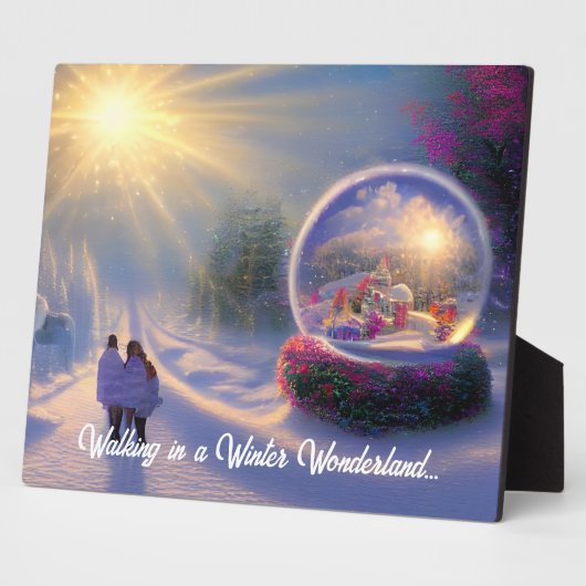 Beauful Fantasy Snow Wereldbol Holiday Tabletop Fotoplaat (Zijkant)