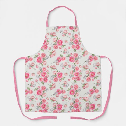 Beauful Floral Apron Schort (Voorkant)