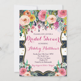 Beauful Floral Baby shower Invitation, Baby Kaart