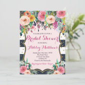 Beauful Floral Baby shower Invitation, Baby Kaart (Staand voorkant)