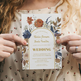 Beauful Floral Boho Wedding Kaart