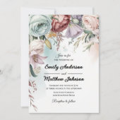 Beauful Floral Bouquet Wedding Uitnodiging (Voorkant)