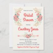 Beauful Floral Bridal Shower Kaart (Voorkant)