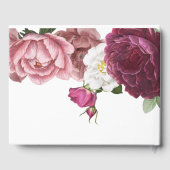 Beauful Floral Burgundy Wedding Gastenboek (Achterkant)