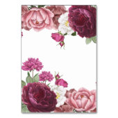 Beauful Floral Burgundy Wedding Kaart (Achterkant)