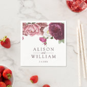 Beauful Floral Burgundy Wedding Servet (Insitu)