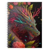 Beauful Floral Dragon Notitieboek (Voorkant)