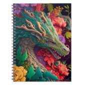 Beauful Floral Dragon Notitieboek (Voorkant)