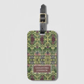 Beauful Floral Elegant William Morris Geïnspired L Bagagelabel (Voorkant (verticaal))