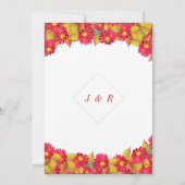 Beauful Floral Greenery Wedding Invitation (Achterkant)