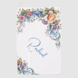 Beauful Floral Personalized Golfhanddoek