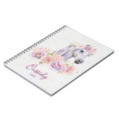 Beauful Floral Pony DIY Name Notitieboek (Linkerzijde)