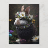 Beauful Floral Rabbit Briefkaart (Voorkant)