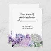 Beauful Floral Reply Kaart (Voorkant / Achterkant)