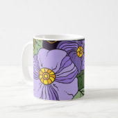 Beauful Floral Sketch Coffee Mok (Voorkant links)