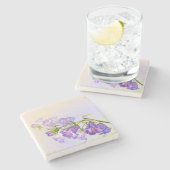 Beauful Floral Stone Onderzetter (Zijkant)