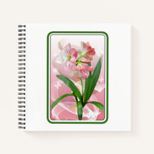 Beauful Floral Thmed Amaryllis Notitieboek