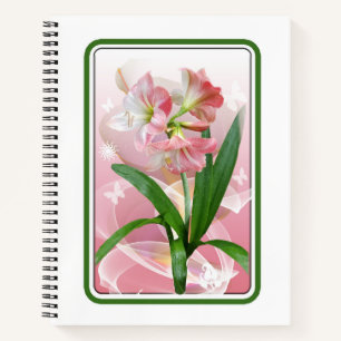 Beauful Floral Thmed Amaryllis Notitieboek