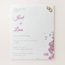 Beauful Floral Wedding Invitation Puzzle