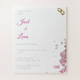 Beauful Floral Wedding Invitation Puzzle Legpuzzel
