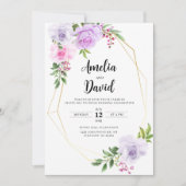 Beauful Floral Wedding Uitnodiging (Voorkant)