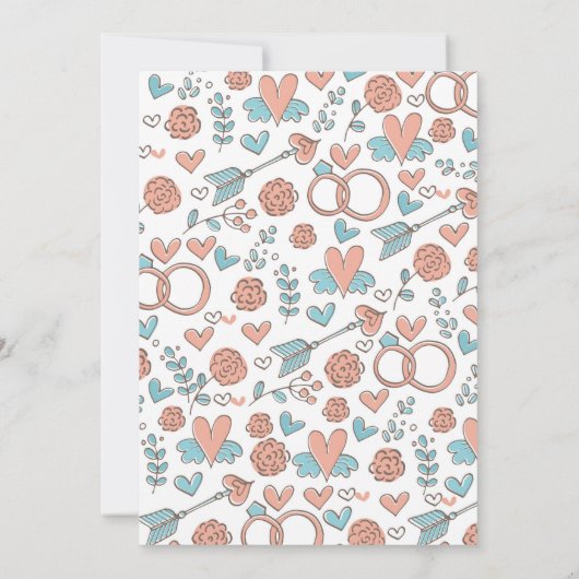 Beauful Floral Wedding Uitnodiging (Achterkant)