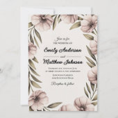 Beauful Floral Wedding Uitnodiging (Voorkant)