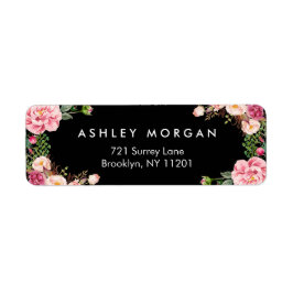 Beauful Floral Wrap Classy Black White Etiket