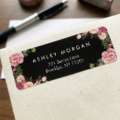 Beauful Floral Wrap Classy Black White Etiket