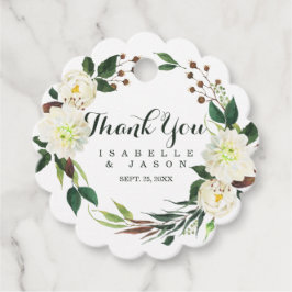 Beauful Floral Wreath Bedankjes Labels
