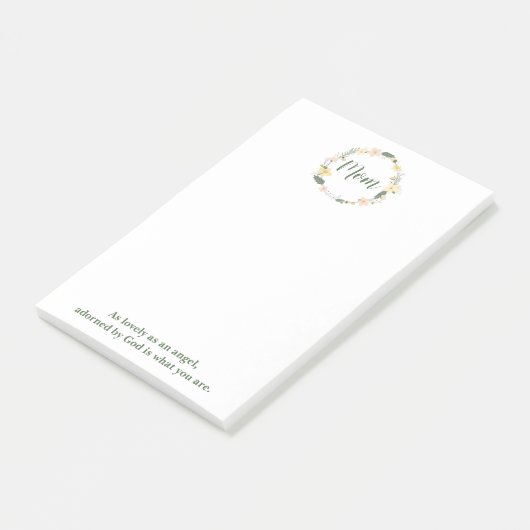 Beauful Floral Wreath mama Post-it® Notes (Schuin)