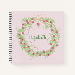 Beauful Floral Wreath Notitieboek