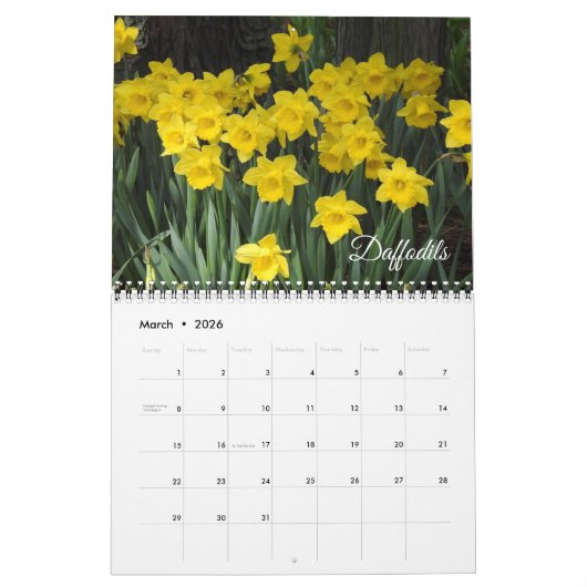 Beauful Flowers Calendar Kalender (Mar 2026)