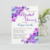 Beauful Flowery Vrijgezellenfeest Invites Kaart (Staand voorkant)