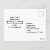 🐤 Beauful Folklore Blue Pysanka Paaseieren Briefkaart (Achterkant)