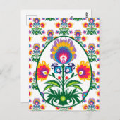 🐥 Beauful Folklore Colorful Pysanka Easter Egg Briefkaart (Voorkant / Achterkant)