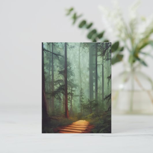 Beauful Forest Path Digital Art Briefkaart (Staand voorkant)