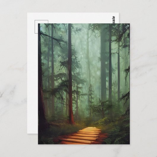 Beauful Forest Path Digital Art Briefkaart (Voorkant / Achterkant)
