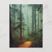 Beauful Forest Path Digital Art Briefkaart (Voorkant)