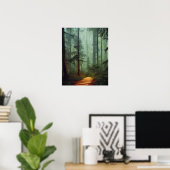 Beauful Forest Path Digital Art Poster (Thuiskantoor)