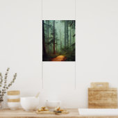 Beauful Forest Path Digital Art Poster (Keuken)