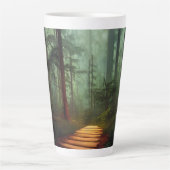 Beauful Forest Path Digital Artwork Latte Mok (Voorkant)