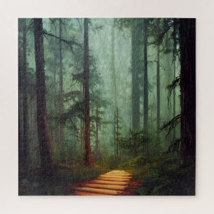 Beauful Forest Path Digital Artwork Legpuzzel