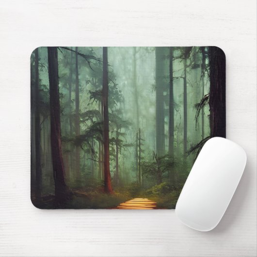 Beauful Forest Path Digital Artwork Muismat (Met muis)